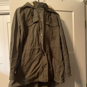 Green long jacket xl